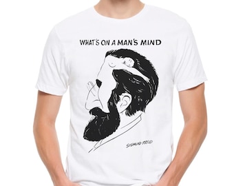 Sigmund Freud What's on a Man's Mind T-Shirt, Men's and Women's Sizes