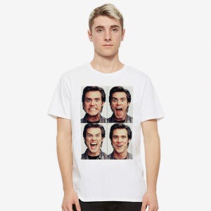 Jim Carrey Funny Faces T-Shirt, Men&#39;s and Women&#39;s Sizes (MOV-56937)