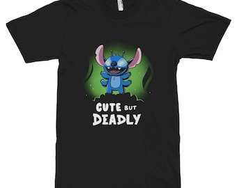 Stitch Söt men Dödlig T-shirt, Herr- och Damstorlekar