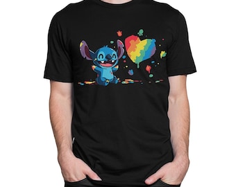 Happy Stitch T-shirt, herr- och damstorlekar
