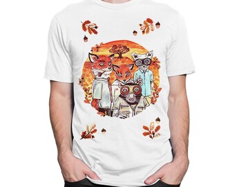 Fantastic Mr. Fox Wes Anderson-T-shirt, heren- en damesmaten