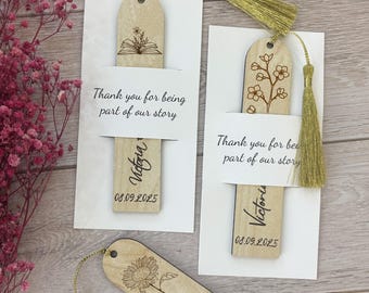 Marcadores de livros de madeira personalizados para lembrancinhas de casamento, um novo capítulo começa, lembrancinhas de festa, convite, presentes para chá de panela, reserve a data.