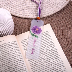Custom Acrylic Bookmarks for Weddings - Personalized Name Acrylic Bookmark - Guest Favors - Floral Bookmarks - Wedding Favors