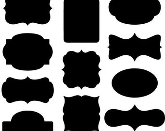 Unique Labels - SVG | 13 Labels - Cut File - Paper Crafting - Sticker Making - Scrapbooking - Junk Journals