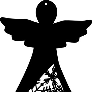 Angel Ornament with Snowflakes SVG