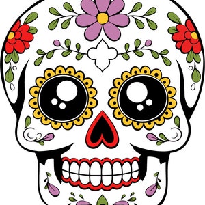Kawaii Sugar Skull SVG