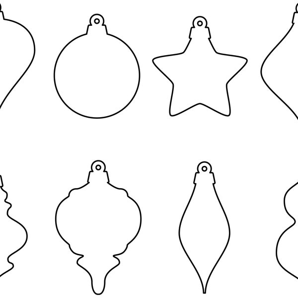 Eight Ornament Shapes - SVG