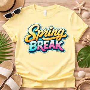 Spring Break Graphic – Fun Retro Typography Design | PNG | DTF | Sublimation & Print Ready