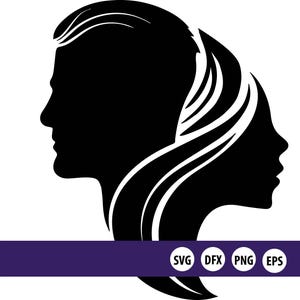 Männliche und weibliche Haare SVG - Hairstylist/Kosmetikerin