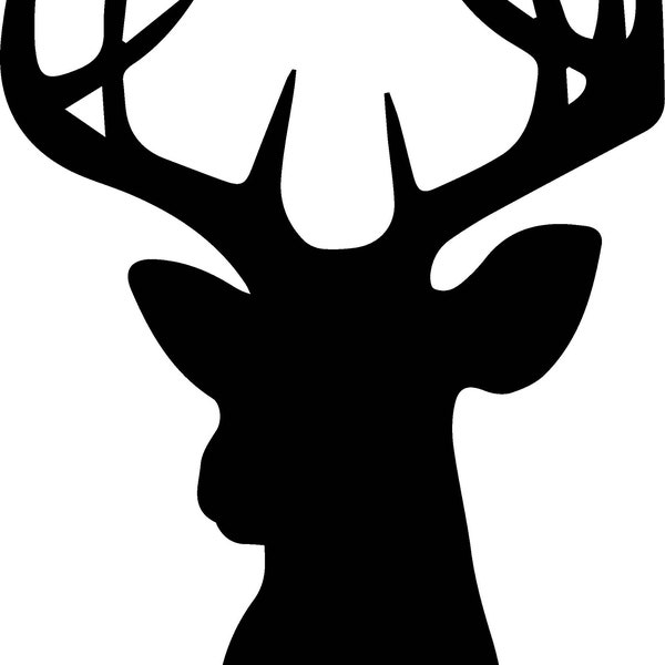 Deer Head Silhouette SVG