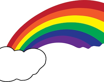 Rainbow Cloud SVG - digital file