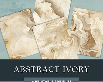 Abstract Ivory Printable Craft Papers - PDF - 8.5 x 11
