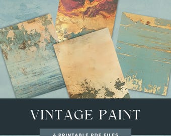 Vintage Paint Printable Crafting Paper - PDFs - 8.5" x 11"