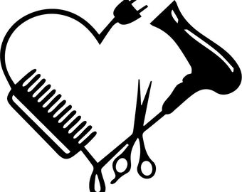Hairdresser Heart - SVG