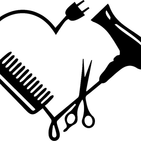 Coeur de coiffeur - SVG