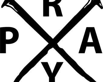 Pray - Nails Cross - SVG