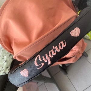 Funda protectora bordada personalizada para manillar de cochecito de bebé Yoyo Babyzen