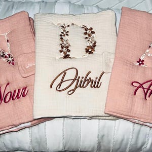 パーソナライズされたコットンガーゼで刺繍された健康ブックカバー