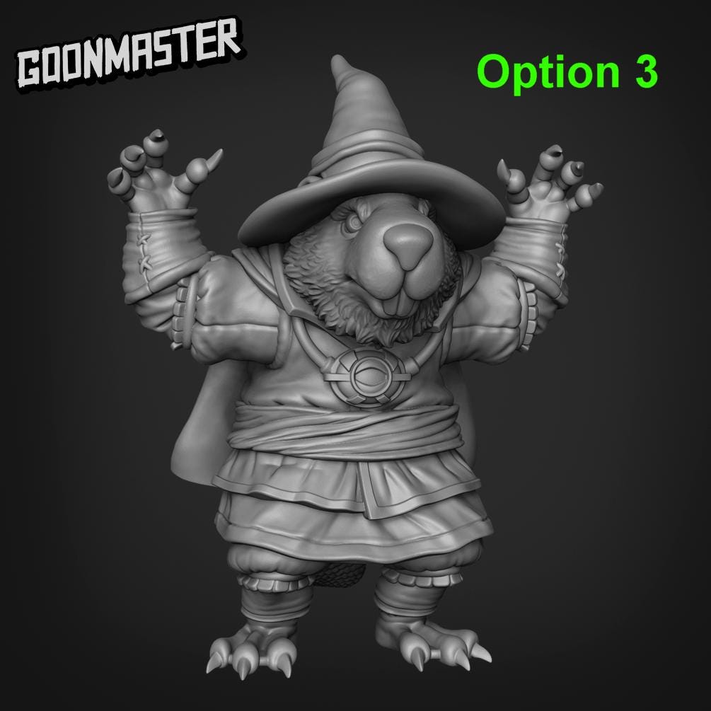 Beaver Wizard Miniature: Goon Master Games Tabletop RPG Figure - Etsy ...