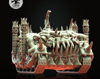 Bubonic Transport Vehicle / 3D Printed Tabletop Miniature / Tainted Windmill