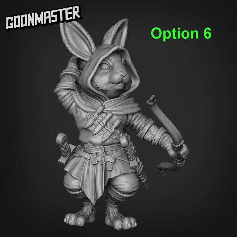 Rabbit Kin Rogue Rabbit Rogue Miniature: 3D Printed Tabletop RPG Figure - Etsy Australia