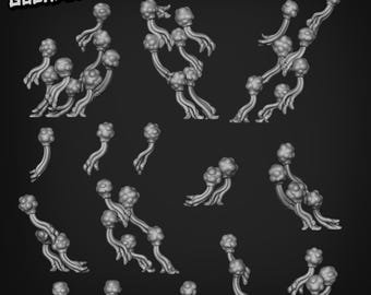3D Printed Spores: Tabletop Miniature Basing Bits by Goon Master Games