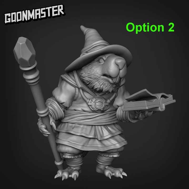 Beaver Wizard Miniature: Goon Master Games Tabletop RPG Figure - Etsy ...