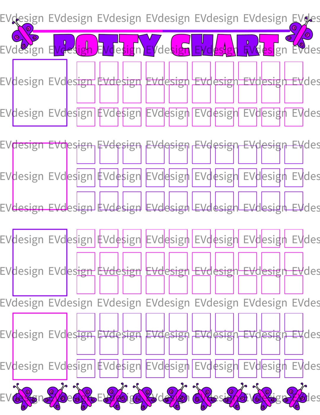 Potty Chart Reward Printable - Etsy