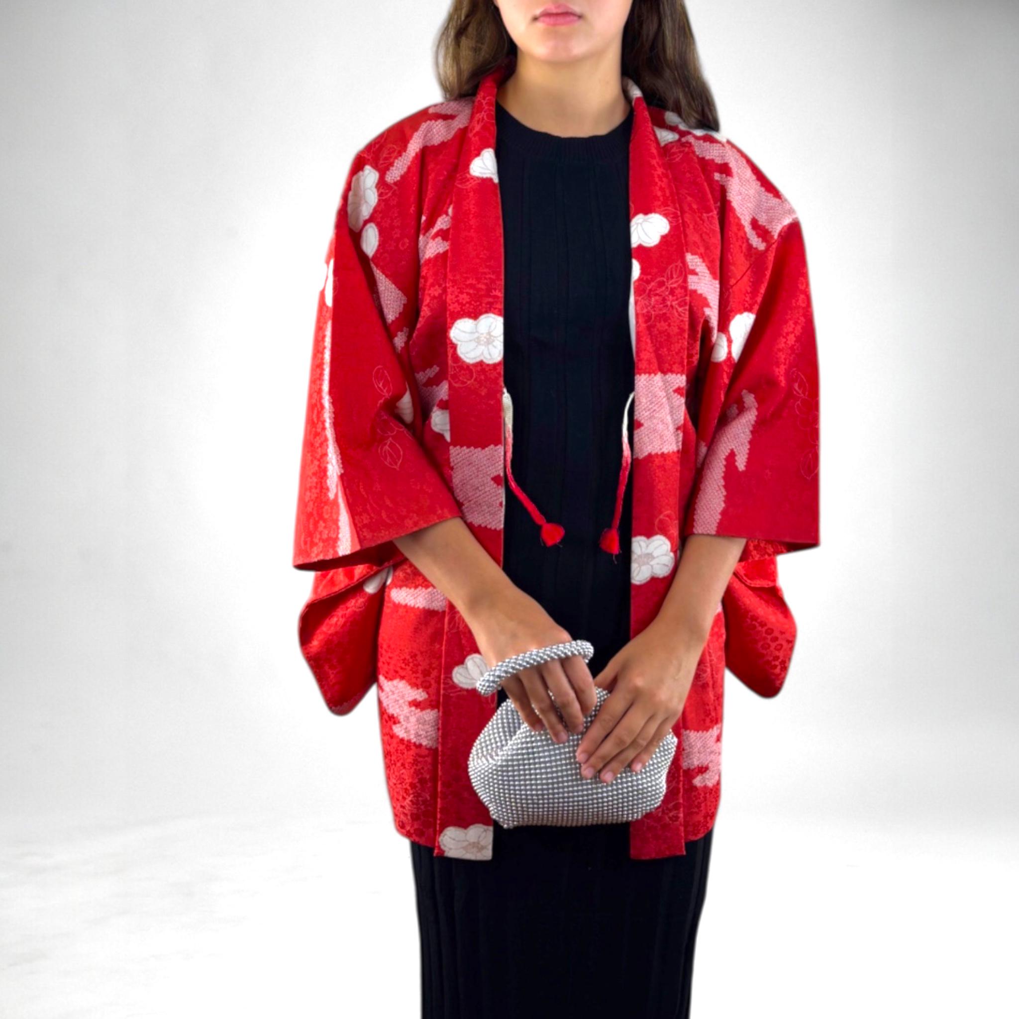 Beautiful organic cotton Haori robe 美品 Kimono Haori in Beige Organic Cotton