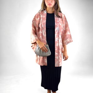 Japanese Vintage Kimono Haori, Beautiful Vintage Robe, Rare Find, Elegant Kimono, Gift For Her, Authentic Japanese, Made In Japan, #H036