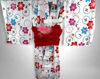 狐面着物、花柄浴衣、カスタムサイズ - Etsy 日本