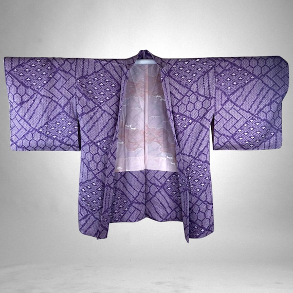 Vintage Japanese Kimono Haori, Elegant Japanese Jacket, Made in Japan, Authentique Veste Japonaise, Cadeau Femme, H2161A