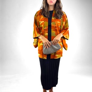 Japanese Vintage Kimono Haori, Beautiful Vintage Robe, Elegant Kimono Jacket, Gift For Her, Authentic Japanese Kimono, Made In Japan, #H022