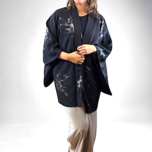 Japanese Kimono Haori Jacket, luxury Vintage Haori With Shimmering Lamé ...