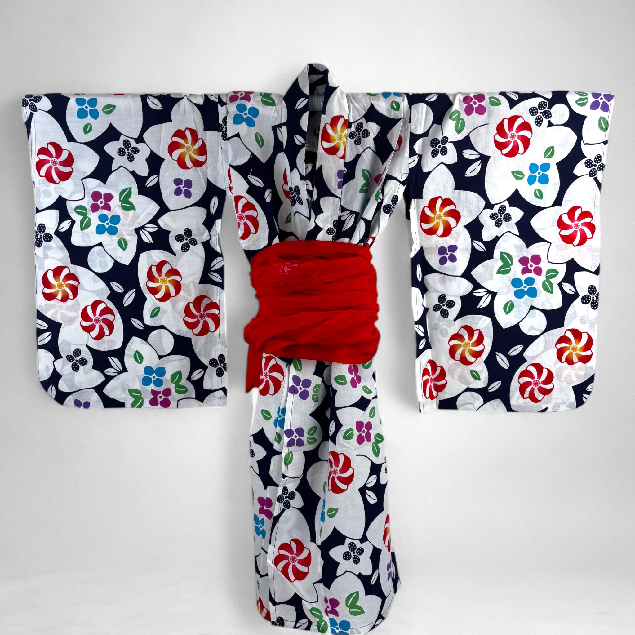 Kids Vintage Japanese Yukata, Yukata Japonaise Vintage Enfant