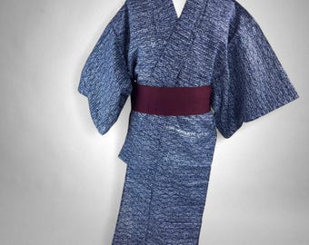 Vintage Japanese Yukata & Kaku Obi Belt, Lightweight Cotton Kimono, Festival Outfit, Ready to Wear, Vêtement Japonais, Obi Japonais, MY2108A