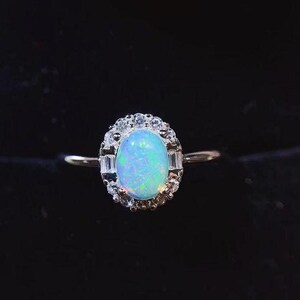 Opal Ring - Natürlicher Opal Ring - Opal Silber Ring - Echter Opal - Oktober Geburtsstein - Feueropal - Natürlicher Edelstein - Opal Edelstein