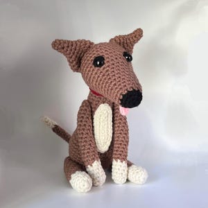 Crocheted Greyhound Whippet Stuffed Animal - Handmade with Love - Great Gift