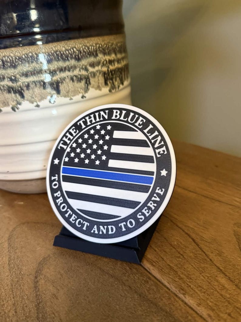 Thin Blue Line Coasters 3D Print Files | Multiple Designs | 3MF ...