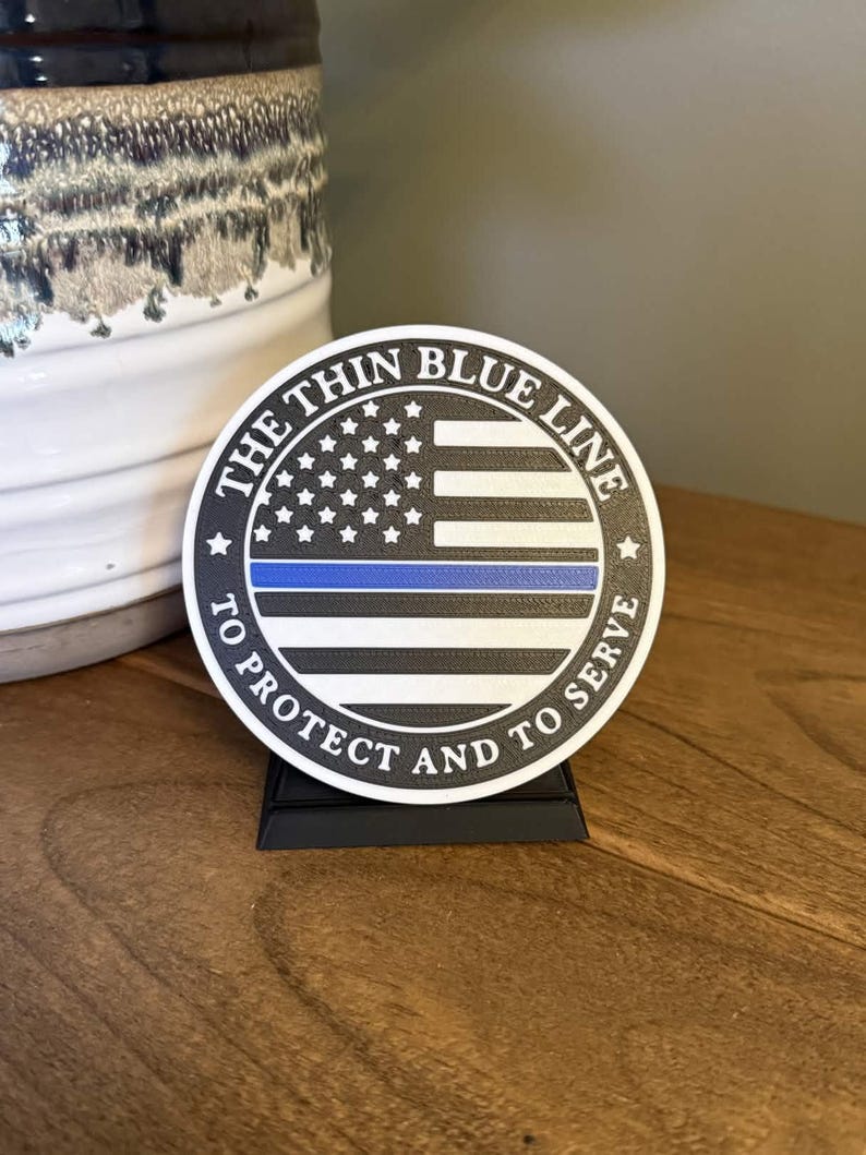 Thin Blue Line Coasters 3D Print Files | Multiple Designs | 3MF ...