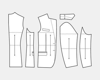 Bloc de veste de costume pour homme M2401