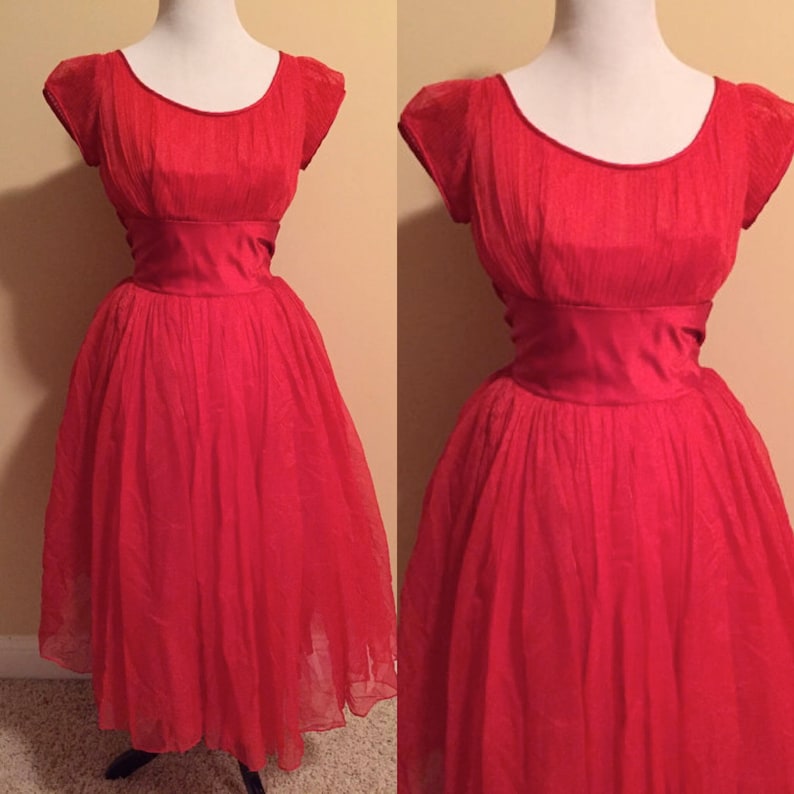 Modern Vintage Chiffon Dress