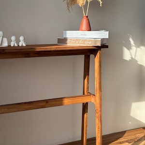 Walnut Hallway Table, Custom Console Table, Narrow Wooden Console Table for Entryway,Farmhouse Narrow Table, Rustic Table