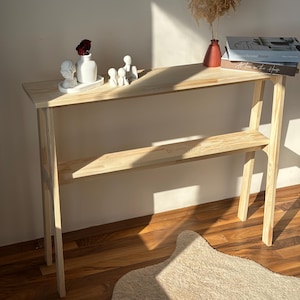Farmhouse Narrow Wooden Console Table, Mid Century Modern Table, Custom Console, Radiator Console Table, Tall Console Table, Hallway Table