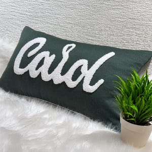 Custom Embroidered Pillow Personalized Gift, Custom Throw Pillow, Birthday Gift for Her, Home Decor, Anniversary Gift, New Baby Gift Idea