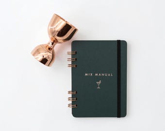 Cocktail Recipe Book – A6 Mix Manual in Rose Gold