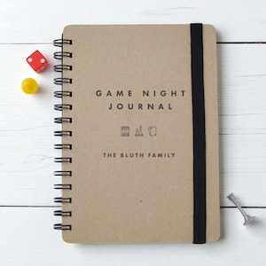 Diario personalizado para la noche de juegos en familia