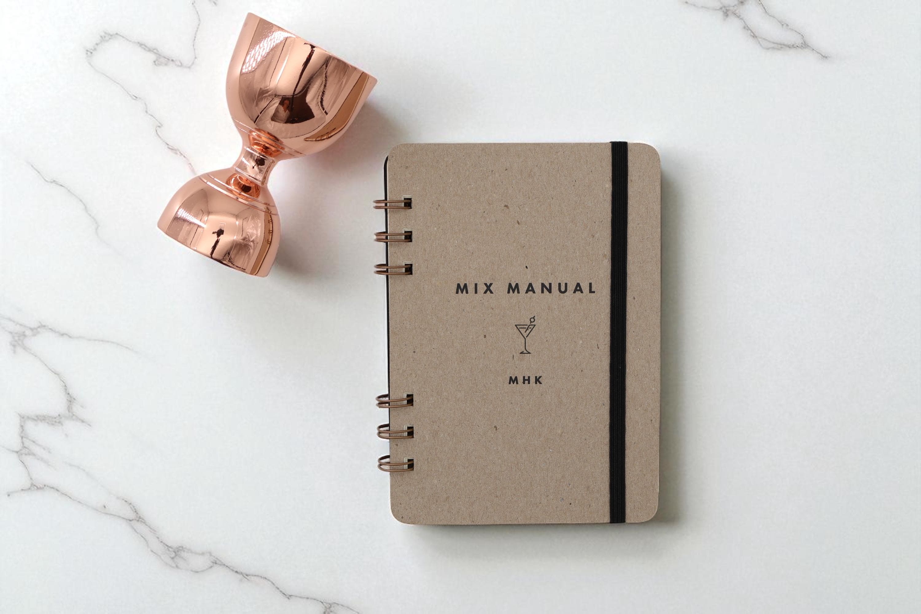 Personalized Cocktail Recipe Book - Handmade Mixology Journal