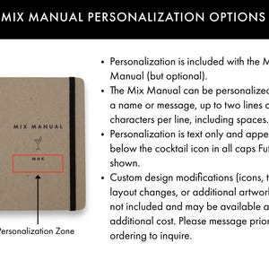 Personalized Cocktail Recipe Book – Handmade Mixology Journal image 8