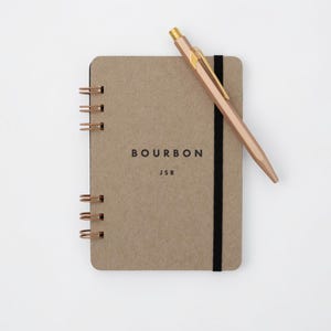 Personalized Bourbon Tasting Logbook | Scotch or Whisky Journal | Hand Constructed